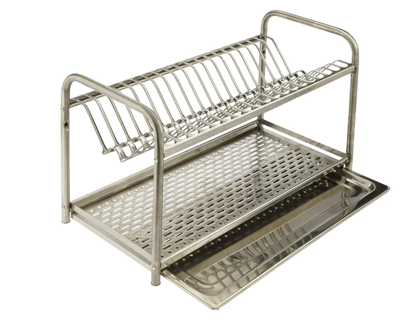ELLETIPI Bridge I813 CB Plate Drainer Rack Wall or Standing, 51 cm, Stainless Steel