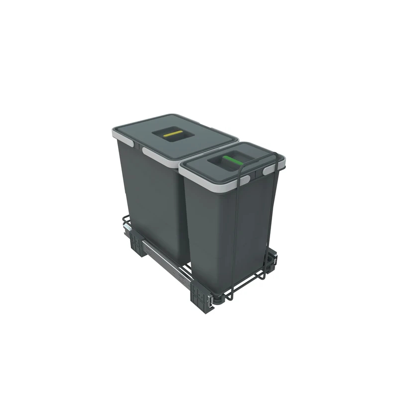 ELLETIPI Ecofil PF01 34A1 Removable Separate Recycling Bin for Base, Grey, 23 x 45 x 36 cm