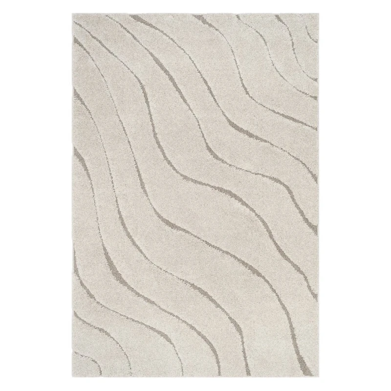 Safavieh Raton Shag Area Rug, Synthetic, Cream/Beige, 99 x 160 x 2.54 cm