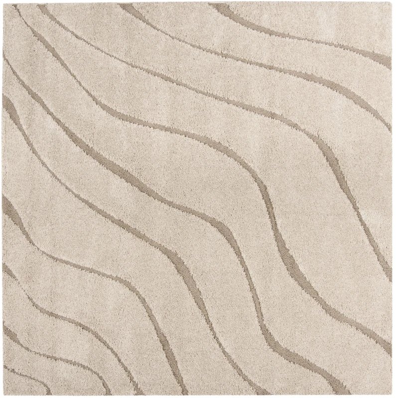 Safavieh Shag Rug for Living Room, Dining Room, Bedroom, Florida Shag Collection, High Pile, in Cream and Beige, 122 X 183 cm