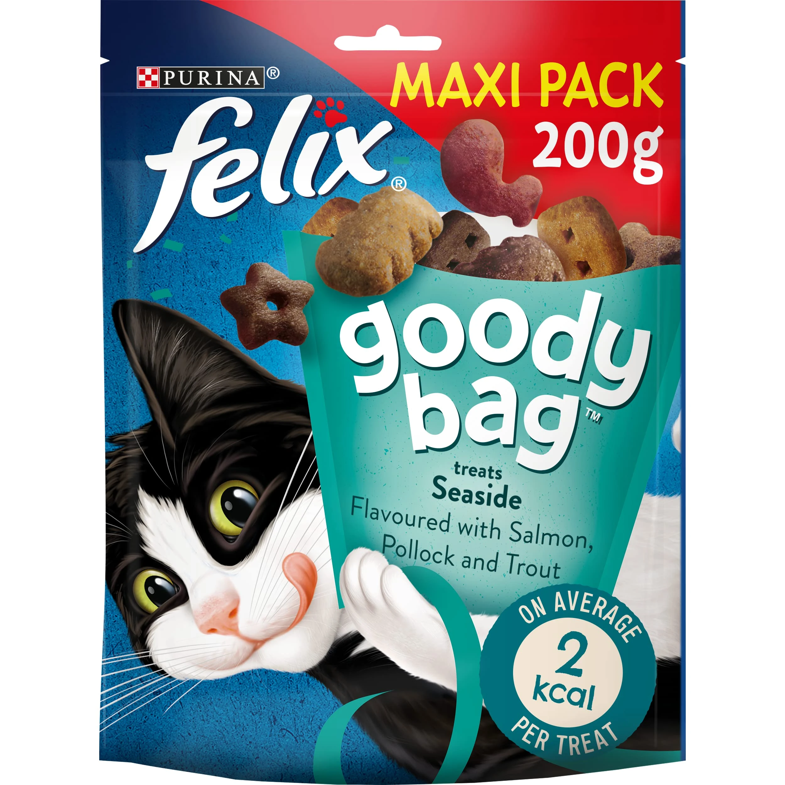 Felix Goody Bag Cat Treats Seaside Mix 200g (Pack of 5)