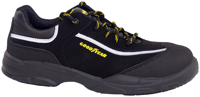 Goodyear G1388601C S3 SRC Nubuck Leather, Water-Repellent, Black, 43 EU