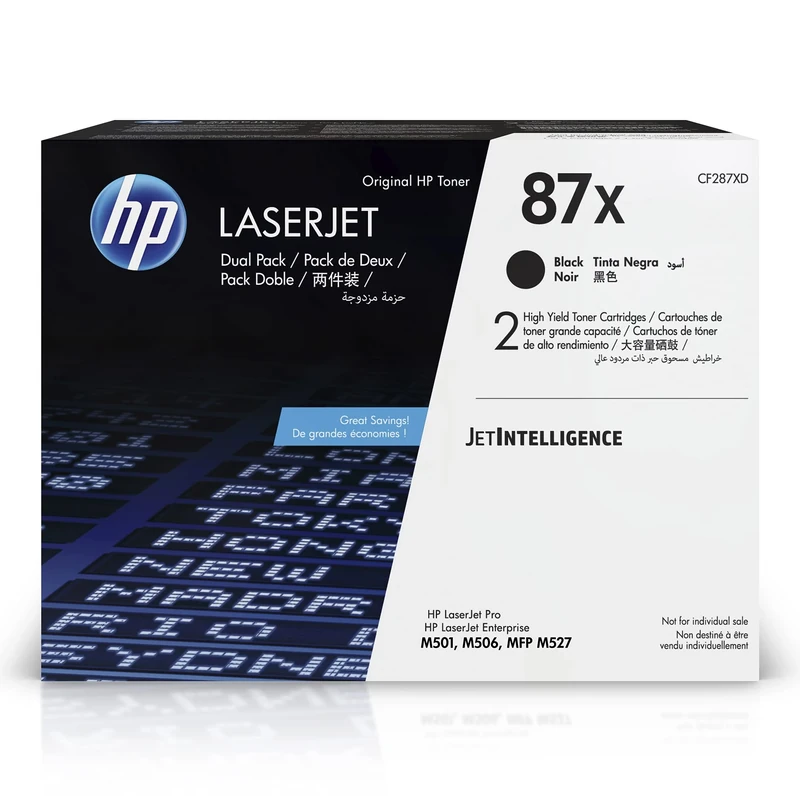 HP CF287XD 87X High Yield Original LaserJet Toner Cartridges, Black, Multipack