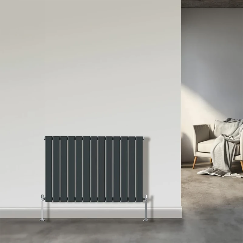 NRG 600x884 Horizontal Flat Panel Designer Radiator Bathroom Central Heating Rad Single Column Anthracite