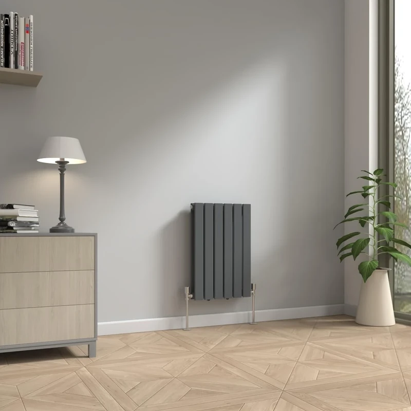 NRG 600x408 mm Anthracite Column Designer Radiator Horizontal Double Flat Panel