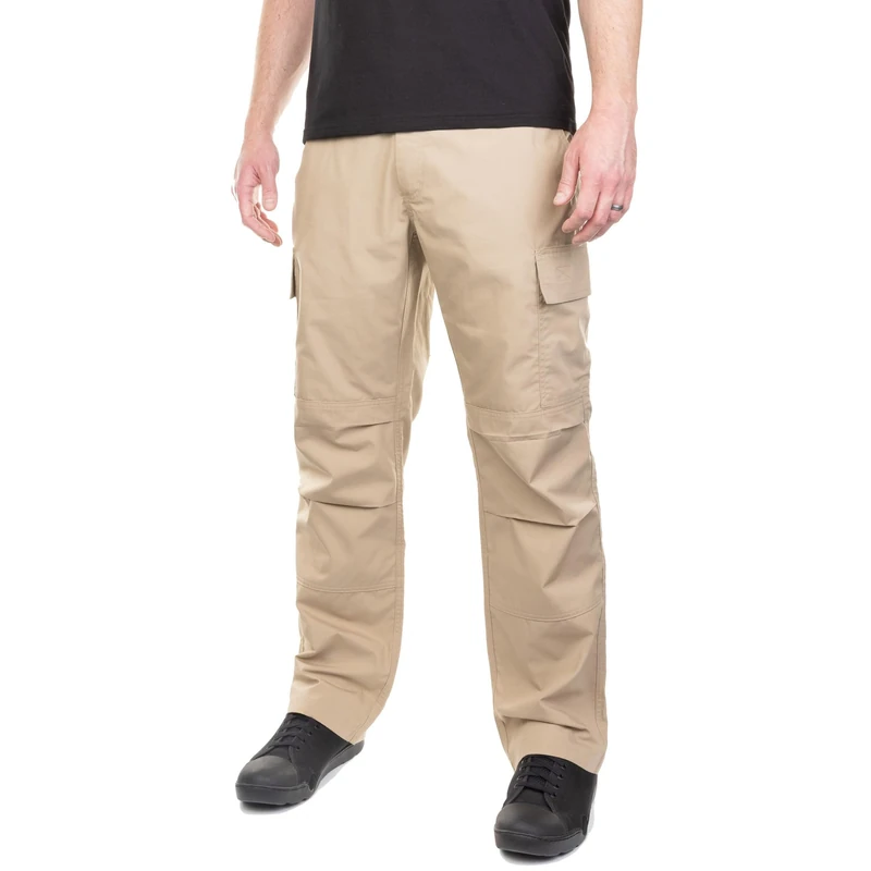 LAPG Men's Core Cargo Tactical Pants, Stretch Waistband, Lightweight & Durable Ripstop CCW Cargo Pants for Men, Khaki, 36W x 32L