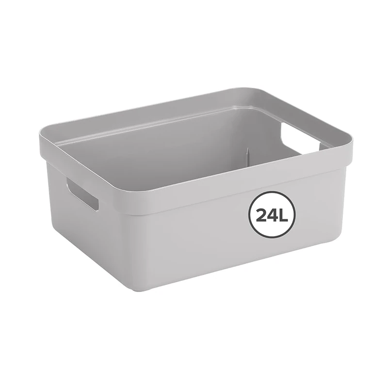 Sunware Sigma Home Storage Box, Light Grey, 24 Litre