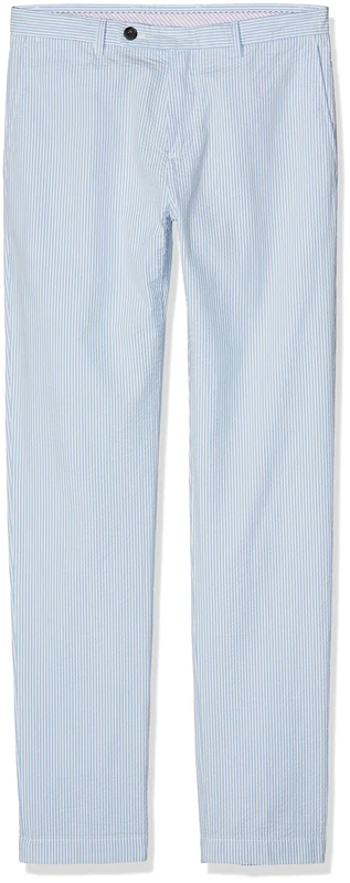 Brooks Brothers Men's Seersucker Chino Blwhseersk Shorts, Blue (Open Blue), 36W x 34L - Image 1