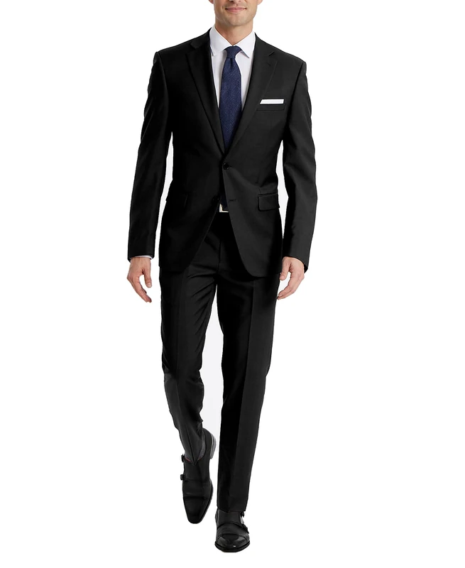 Calvin Klein Men's Business Suit Set, Black Pant, 44W x 32L