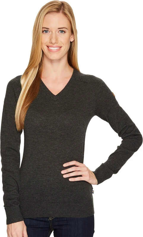 FJALLRAVEN F90177-030 Sörmland V-neck Sweater W Dark Grey XXS
