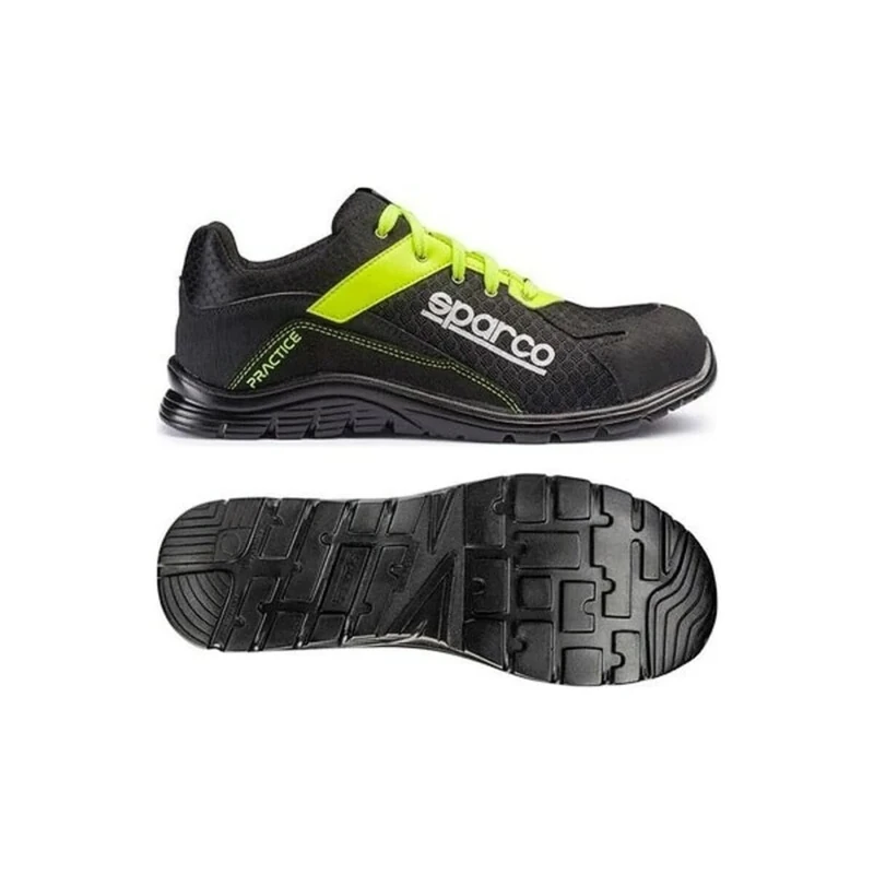 Sparco s0751747nrgf Practice Shoe, Black/Yellow, Size 47