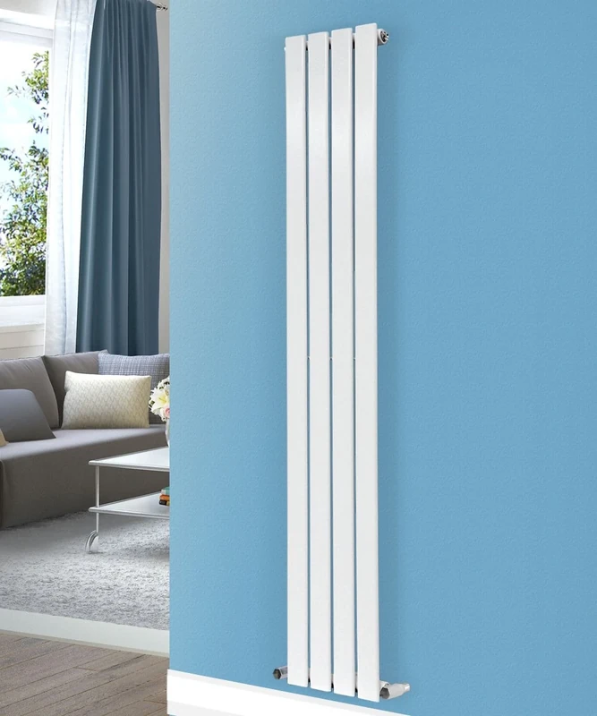 NRG 1800x272mm Vertical Flat Panel Designer Bathroom Tall Upright Central Heating Premium Radiator Gloss White Single Column