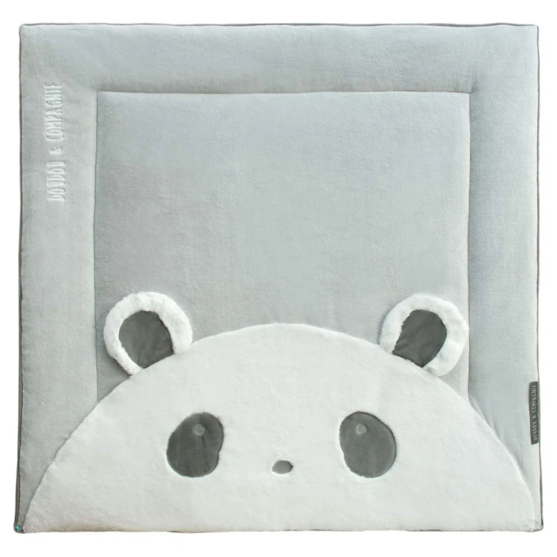 Doudou et Compagnie - Tapidou DC3063 Baby Activity Mat - Panda Play Mat - Off-White - 100 x 100 cm - Square