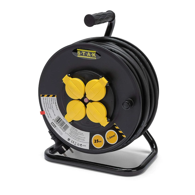 Stak VELAMP H07RN-F 3G1.5MM2 IP44 Construction Site Reel 25 m
