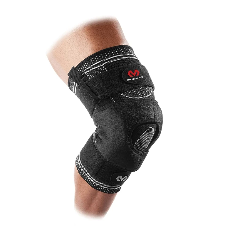 McDavid Men's Elite Engineered Elastic Knee Support Brace, Black, Medium