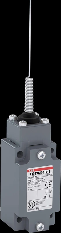 ABB LS45M91B11 Snap Action Limit Switch, Spring Actuator, Zinc Alloy, 40mm, NC, NO (ABB1SBV013191R1211)