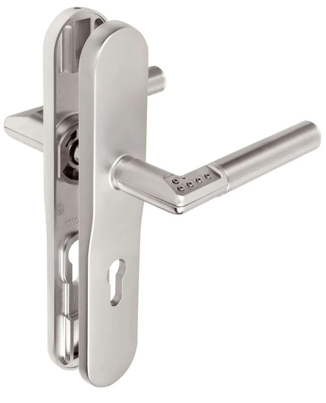 Tesa Assa Abloy MCHIL872CM Code Handle Long Plate Keyhole Left Hand Chrome Mano Izquierda