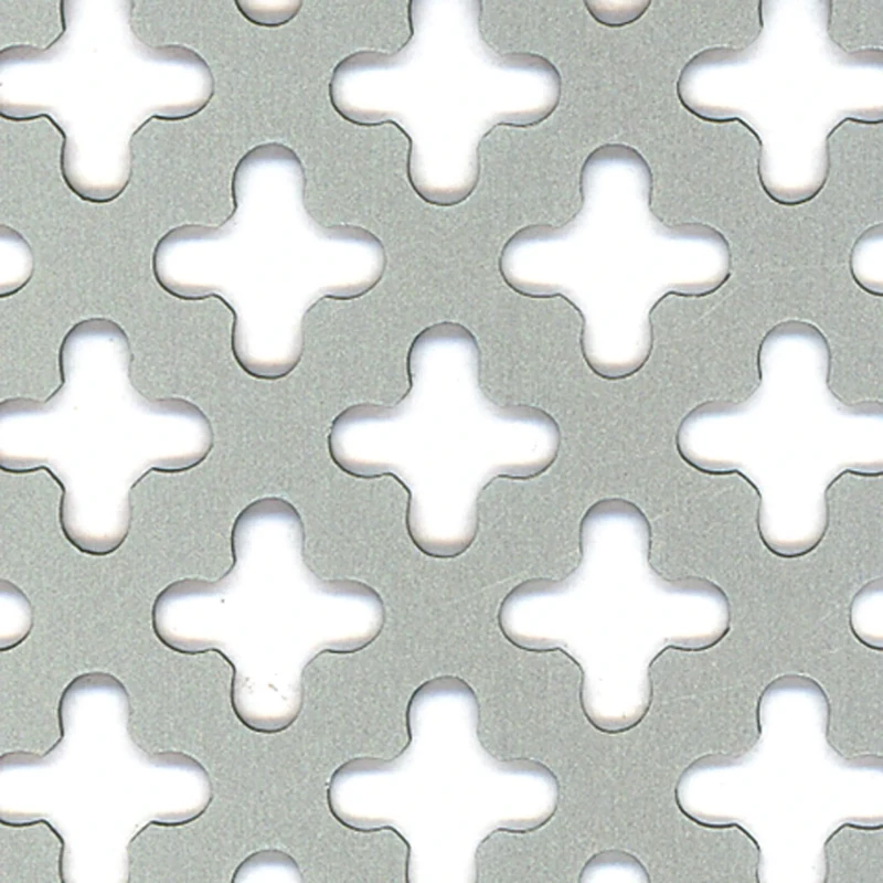 Alberts 466886 Perforated Sheet | Cross Hole | Aluminium Anodised Silver-Coloured | 600 x 1000 x 0.8 mm