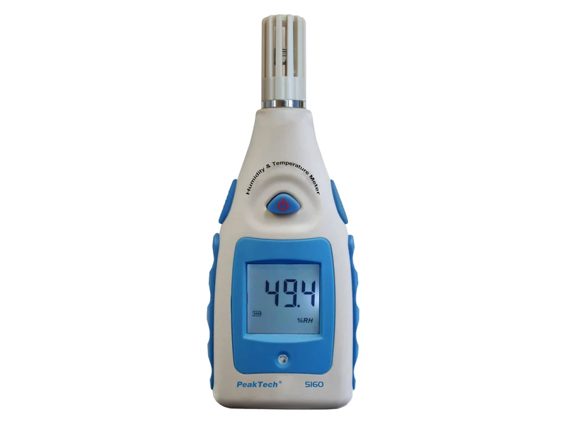 PeakTech humidity meter with display of the air temperature and room climate. Measuring instrument/thermo-hygrometer/room temperature/humidity/moisture and thermometer, 1 piece, P 5160 - Image 1