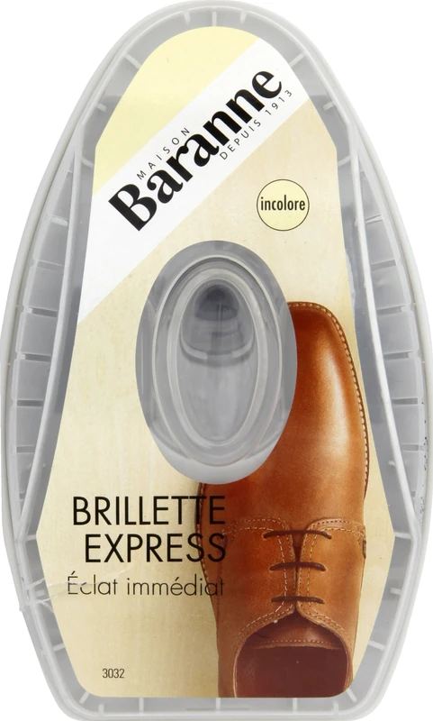 Baranne Brillette colourless applicator | Revives Leather Colour | Intense Shine | Leather Shoes and Accessories | Foam applicator Shine | 6ML - Image 1