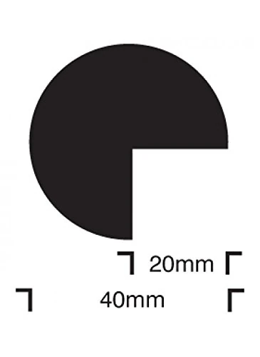 Caledonia Signs 59221 Impact Protection Label, Semi-Circular, 40/40 Self Adhesive