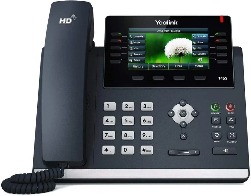 Yealink SIP-T46S telefon IP Black SIP-T46S- YEA