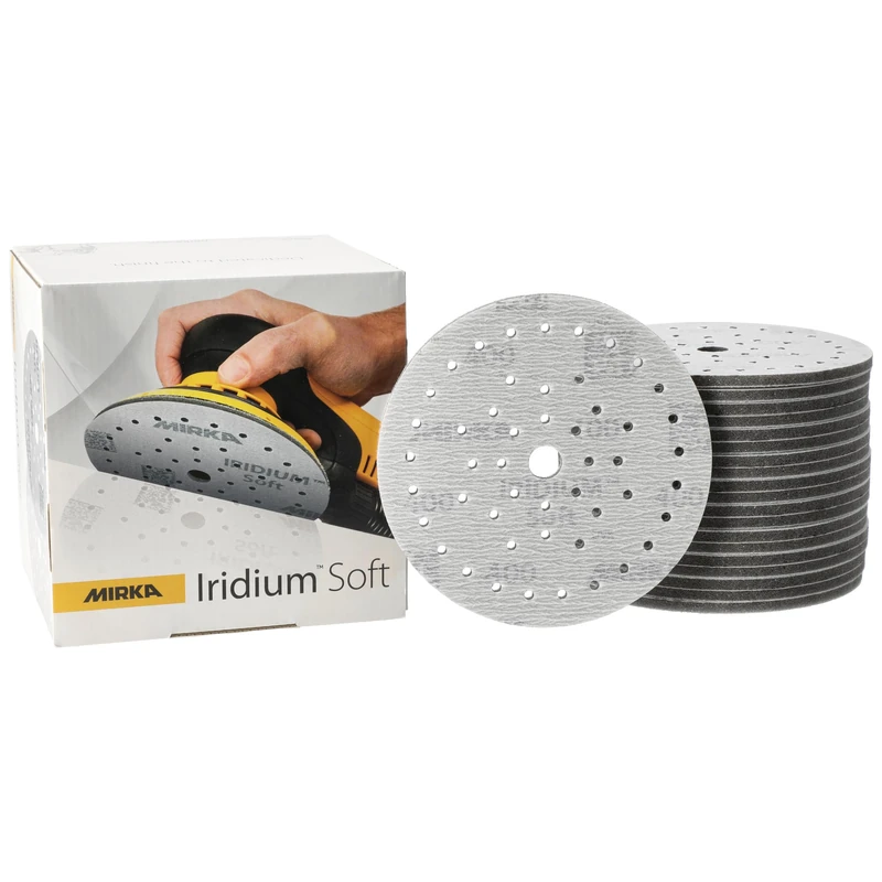 Mirka Iridium Soft sanding discs 150 mm P400 Hook & Loop 20 pcs