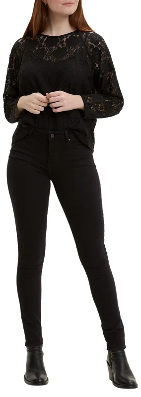 Levi's 711 Skinny Women's Jeans, Night is Black, 23W / 30L