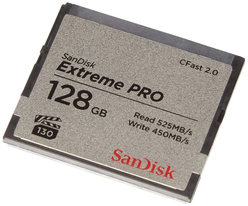 SanDisk 128GB Extreme PRO, CFast 2.0 card, up to 525 MB/s, VPG-130 - Image 1