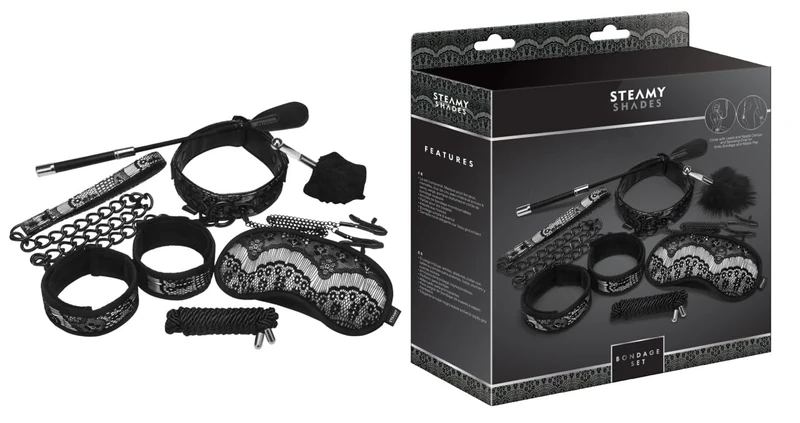 STEAMY SHADES Bondage Set Black/Silver One Size
