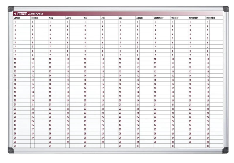 Bi-Office Magnetic Maya 365 Day Planner