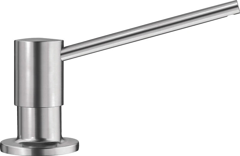 BLANCO Stainless Steel Brushed Dishwashing Liquid Dispenser - 521541, 500 ml, 114 mm Spout Range, 300 mm Total Height