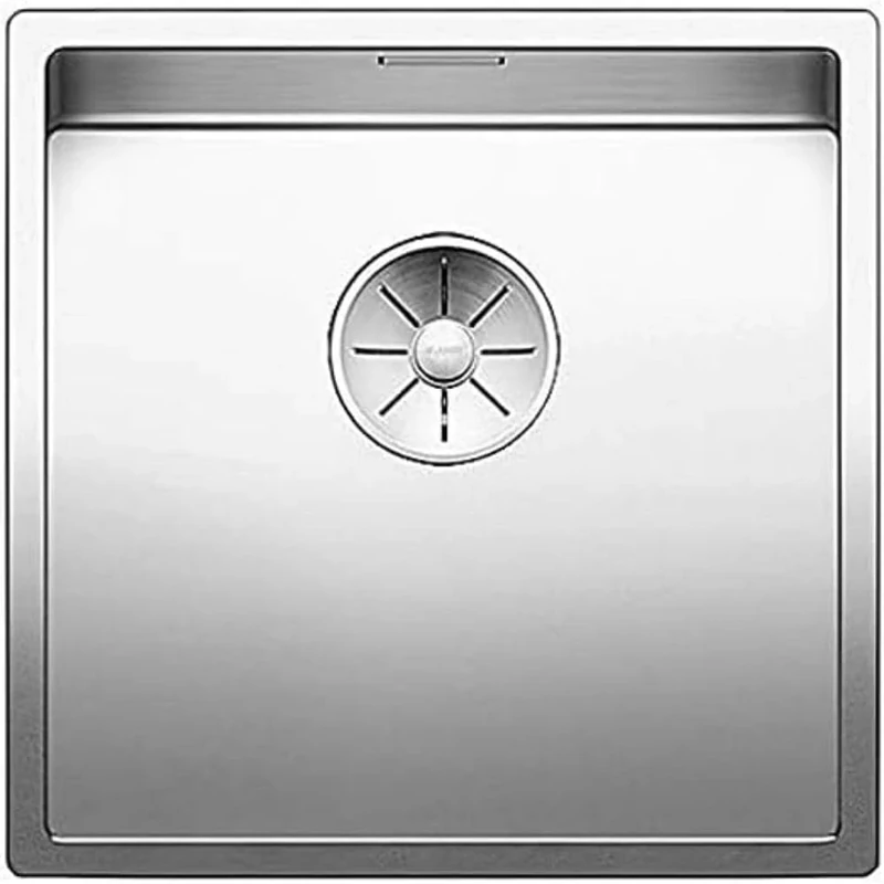 BLANCO CLARON 400-IF Stainless Steel Sink Installation Type: Installation from Top and Flush Surface for 45 cm Wide Base Cabinets Resistant to Scratches Large Basin Volume