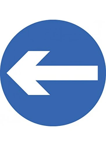 Caledonia Signs 57703 Direction Arrow Left/Right Class R2 Permanent, 600 mm, 3 mm Aluminium Composite