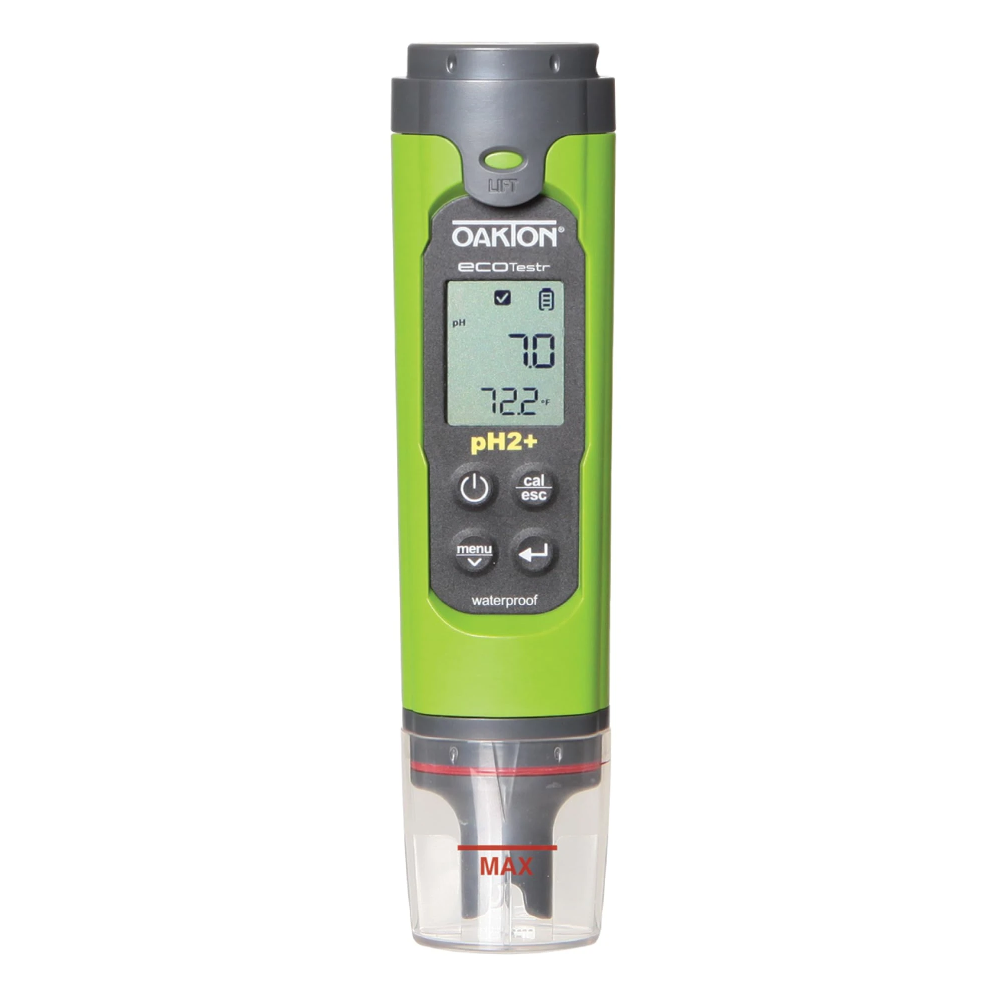 Cole-Parmer - Oakton EcoTestr™ pH 2+ Pocket pH Meter - Business & Scientific - LCD Screen, 0°C to 50°C / 32°F to 122°F