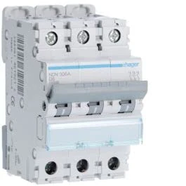 Hager MCB NDN301A 1 Amp D 3 Pole