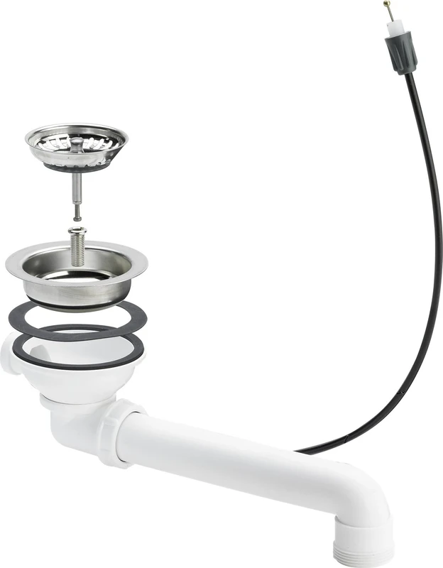 Viega 7139.16 Drain Valve Set, White/Chrome