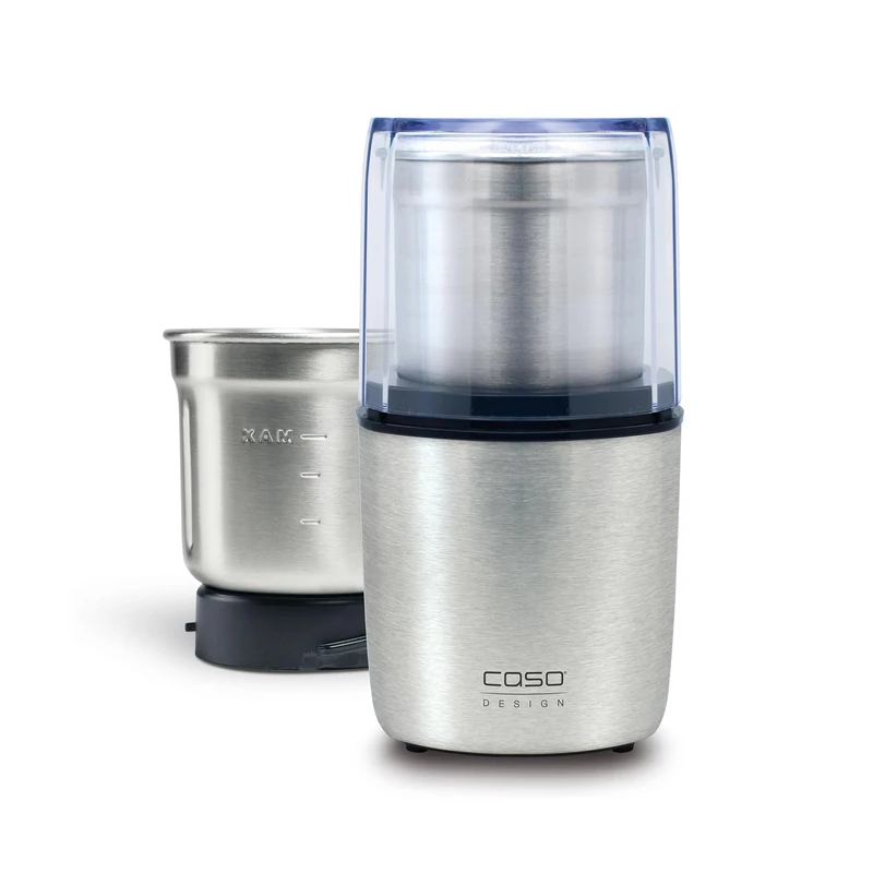 CASO Kitchen Flavour | 2 Blade Electric Coffee Grinder | 4 Blade Nut & Spice Grinder, Herb Grinder | Makes Pesto, Dips, Pastes | Powerful 200 W Motor | Stainless Steel