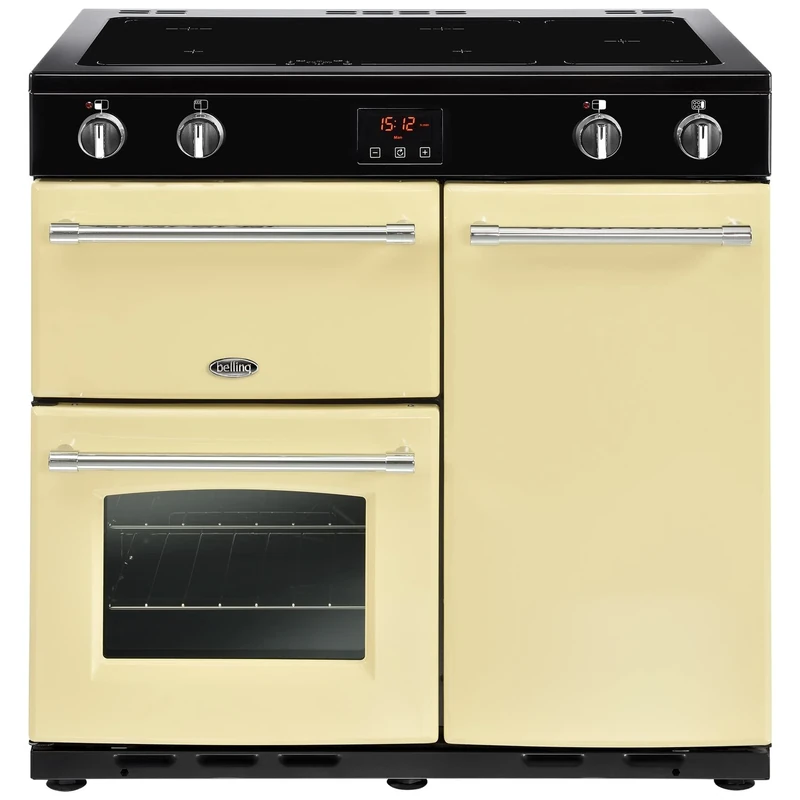 Belling Farmhouse 90Ei 90cm Electric Induction Range Cooker - Cream