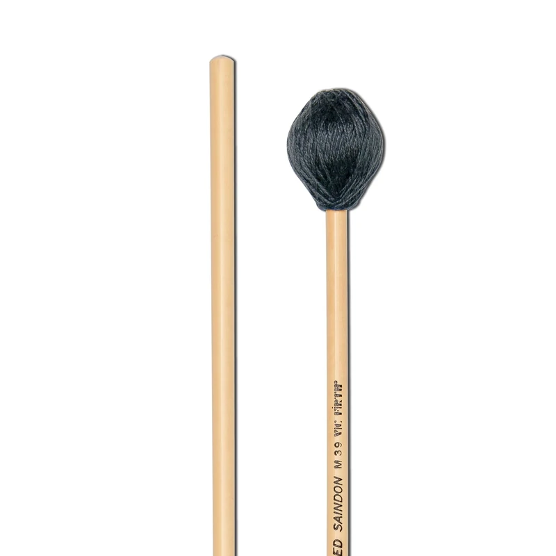 Vic FIrth - Signature Series Marimba Mallets - M39 - Ed Saindon - Cord - Medium Hard - Black