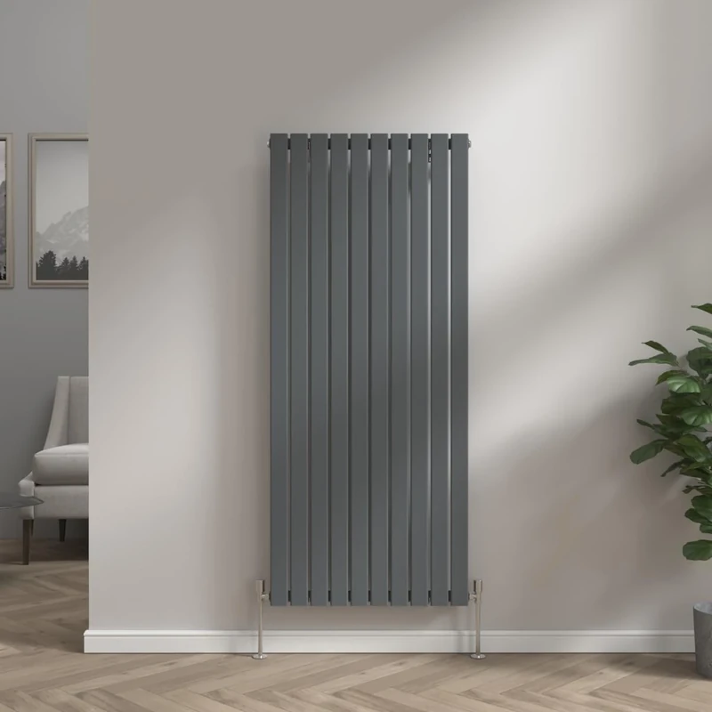NRG Vertical Radiator 1600x680 Central Heating Single Flat Panel Anthracite Rads for Bathroom Living Room and Kitchen