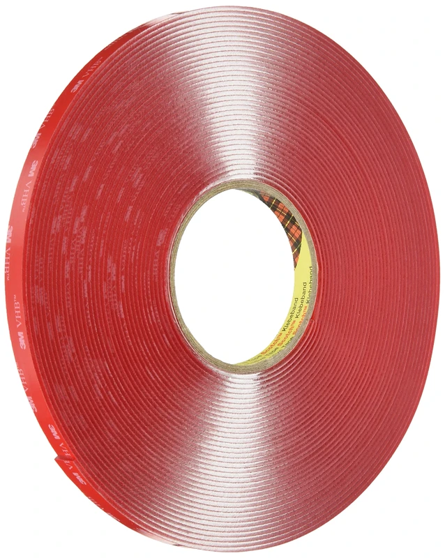 3M 4918 VHB Adhesive Tape, 12 mm x 16.5 m, 2.0 mm, Clear, Film Liner, Pack of 6