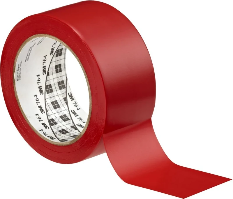 3M 764i General Purpose Vinyl Tape, 50 mm x 33 m, Red, Pack of 24