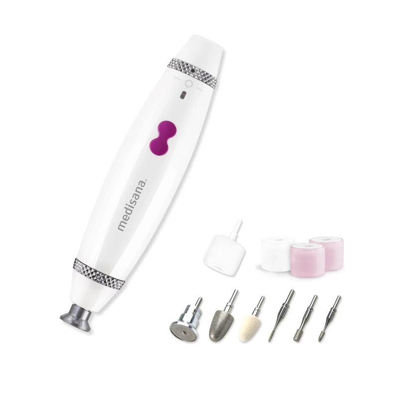 medisana MP 840 Electric Manicure & Pedicure Set, Nail File, Nail Cutter, Includes 7 Attachments, for Nails, Cuticles & Calluses