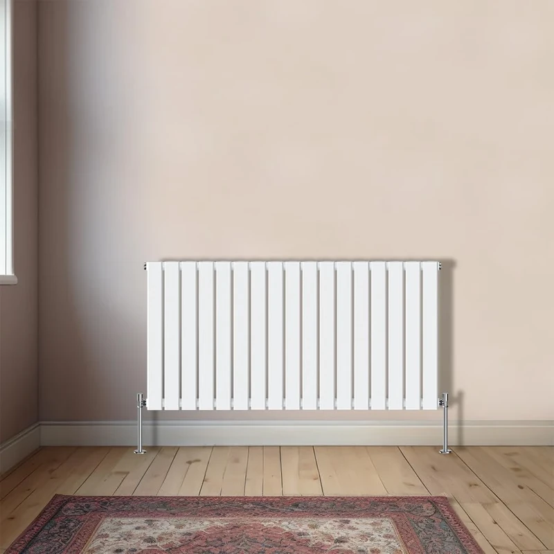 NRG Horizontal 600x1156mm Single Flat Panel Designer Radiator Perfect for Kitchen, Bathroom, Living Room