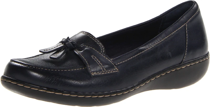 CLARKS Unisex Ashland Bubble Slip-On Loafer, Navy, 9 UK