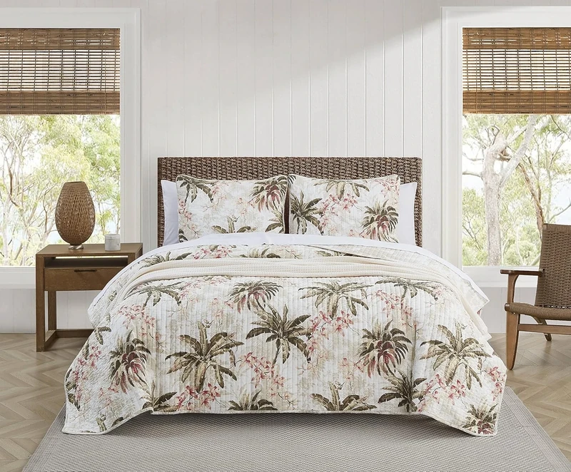 Tommy Bahama Bonny Cove Quilt Set, King, White