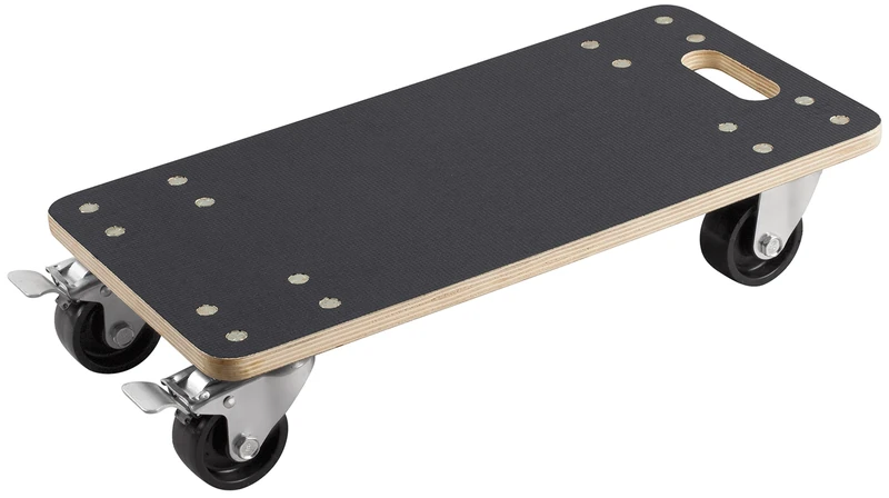 Transport Roller 590 x 290 mm, 400 kg, Coatated plywood, PA, brake