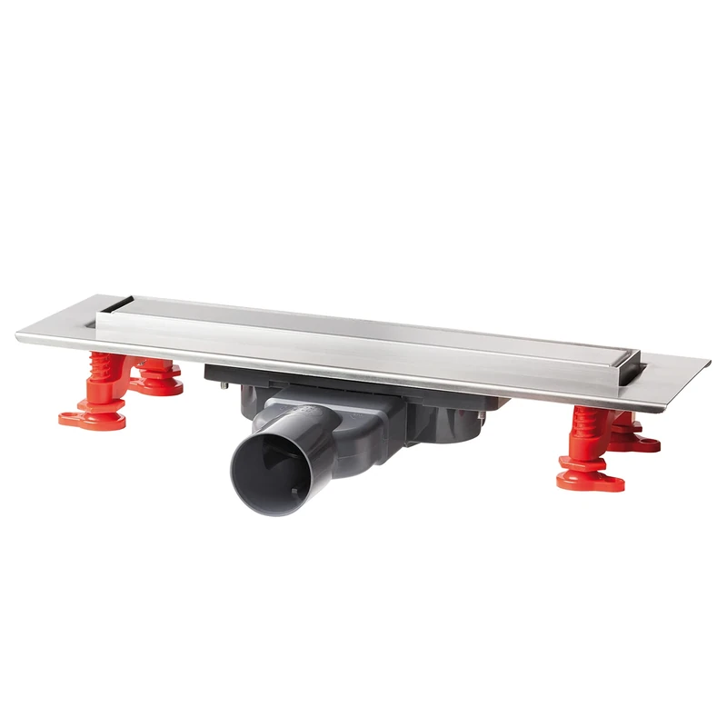 Wirquin 30723944 Venisio Slim+ Italian Shower Channel L.300 mm with Reversible Stainless Steel Grill, Chrome