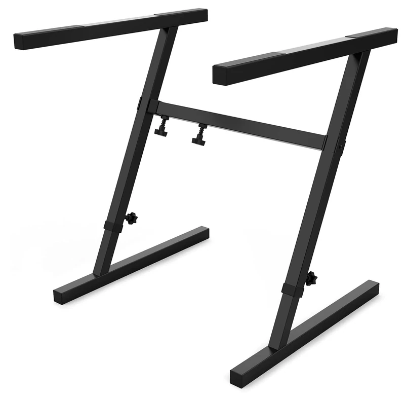 Audibax KS18 - Z-Shaped Keyboard Stand - Heavy Duty Electronic Keyboard Stand - Height Adjustable from 59 to 90 cm - Width Adjustable from 60 to 100 cm